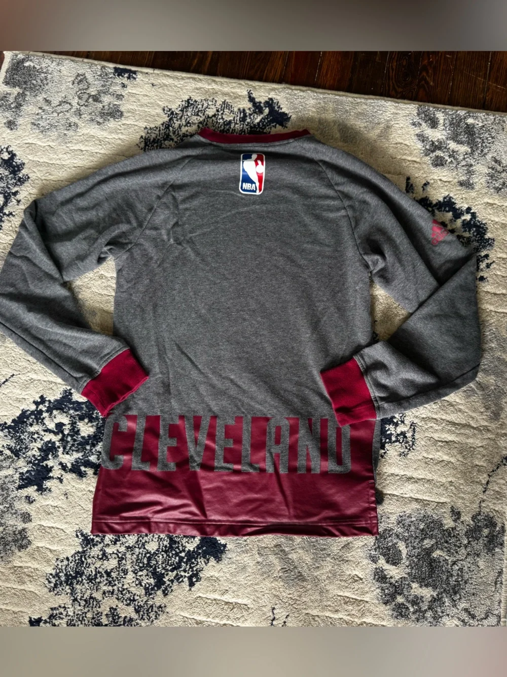 adidas Gray Tee with Black Logo Patch and Accents - Picture 2 of 4